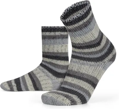 Produktbild von normani 2 Paar Gestrickte Wollsocken Bunt-geringelt