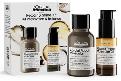 Produktbild von L'Oréal Professionnel Absolut Repair Molecular Travel Set Shampoo 100 ml + Öl 30 ml