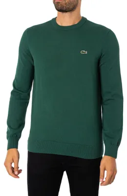 Produktbild von Lacoste Rundhalsstrick aus Baumwolle, Grün S