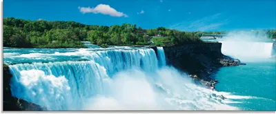 Produktbild von ARTland Glasbild Niagara Größe: 125x50 cm