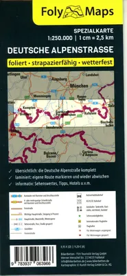 Produktbild von FolyMaps Deutsche Alpenstraße Spezialkarte