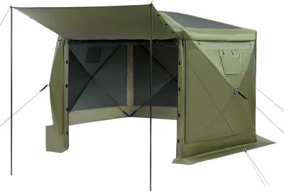 Zdjęcie produktu dla Namiot pawilon zielony 3x3m z moskitierą szybki rozkład ogród patio