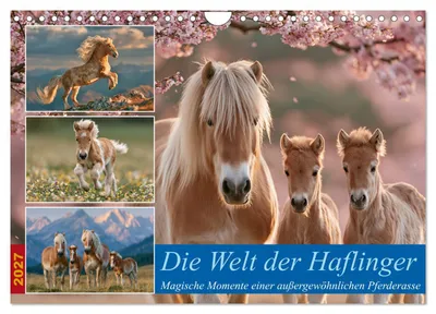 Produktbild von Die Welt der Haflinger (Wandkalender 2027 DIN A4 quer), CALVENDO Monatskalender
