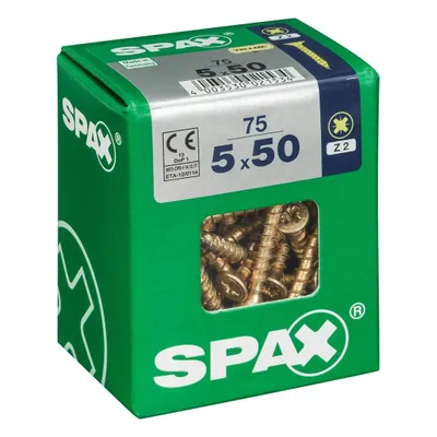 Immagine prodotto di Set di 75 viti in acciaio a testa svasata pozidriv SPAX, Diam.5 mm x L.50 mm