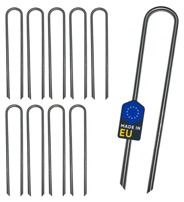 Image de Piquets de tente en acier inoxydable, lot de 10, 30 cm, pour ancrage par vent fort