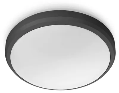 Produktbild von Philips Doris Deckenleuchte, 6 W, Schwarz, Metall, Kunststoff, IP54, Terrasse, Garten, I, Modern
