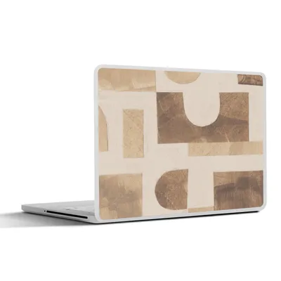 Produktbild von MuchoWow® Laptop Aufkleber Sticker Cover Abstrakt - Puzzle - Formen - Farben 36.5x27.5 cm - Laptop-Sticker