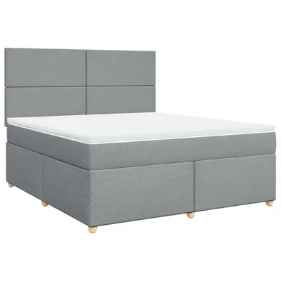 Produktbild von vidaXL Boxspringbett mit Matratze Hellgrau 180x200 cm Stoff