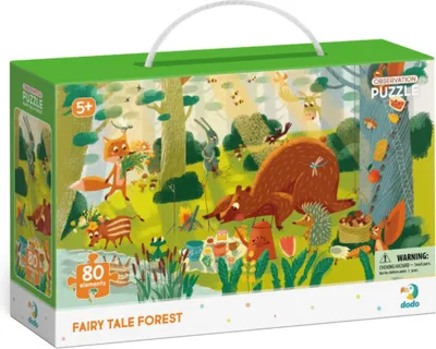 Produktbild von Beobachtungspuzzle Magischer Wald 80 Teile Buntes Puzzle Für Kinder