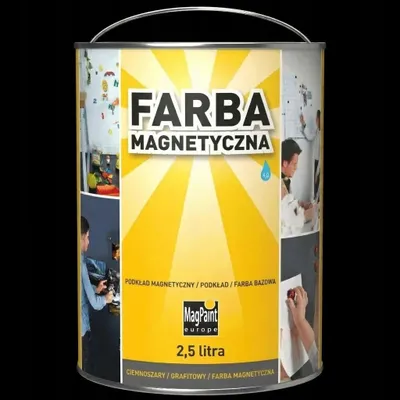 Zdjęcie produktu dla MagPaint farba magnetyczna 2,5 l – podkład magnetyczny do ścian, mocna przyczepność magnesów