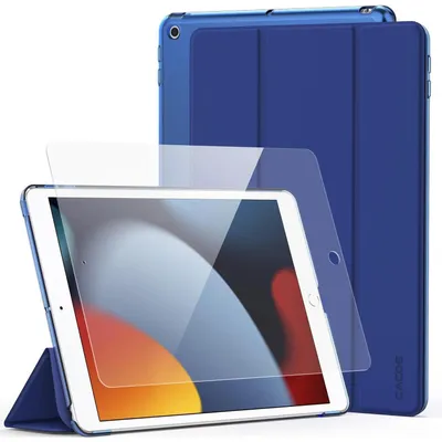 Zdjęcie produktu dla Etui ochronne do iPada 9./8./7. generacji, 10,2 cala, z folią ochronną, kolor granatowy