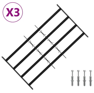 Produktbild von vidaXL Sicherheitsgitter für Fenster mit 4 Querstangen 3 pcs 63-114 cm