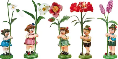 Immagine prodotto di Magia della primavera - 5 adorabili figli dei fiori dell'arte popolare di Hubrig