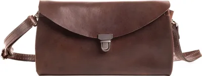 Produktbild von HAROLD'S Leder Umhängetasche Fold Handbag Clutch Brown dunkelbraun