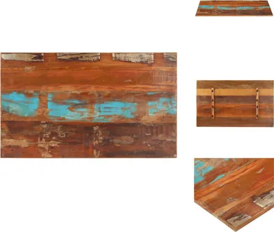 Productafbeelding van vidaXL Rechthoekig tafelblad, 60x100 cm, 15-16 mm, massief gerecycled hout - Tafelbladen