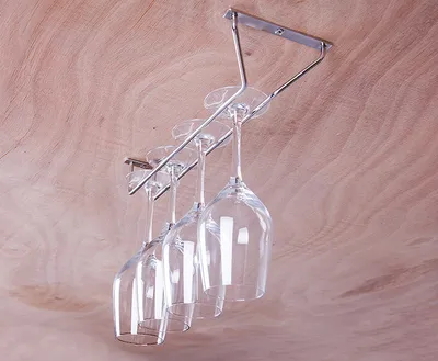 Produktbild von Unter Schrank Stemware Rack Halter Weinglasgestell Hängegestell Aus Edelstahl 27cm 1 Reihe