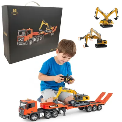 Zdjęcie produktu dla Lebula laweta zdalnie sterowana z koparką 1:18