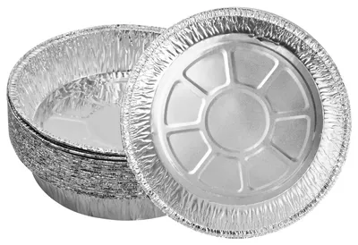 Imagen del producto de Moldes de aluminio redondos, de 20 cm de diámetro, paquete de 20 unidades, desechables, para pasteles