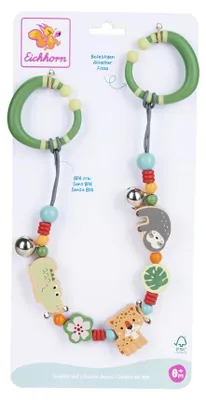 Productafbeelding van Eichhorn Babywagenketting BeWild - Kinderwagenketting met 3 dierenfiguren, bevordert de ontwikkeling