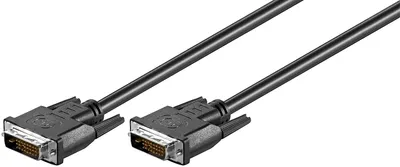 Obrázok produktu pre Goobay 0.5m Dual Link DVI-D Cable, 0,5 m, DVI-D, DVI-D, Čierna, Samec/samec