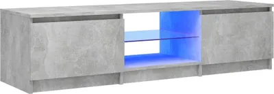 Produktbild von TV-Schrank mit LED-Leuchten Betongrau 140x40x36 cm