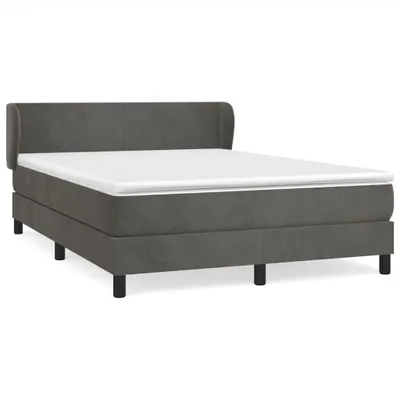 Obrázek produktu pro vidaXL Postel Boxspring s matrací Dark Grey 140x200 cm Velvet