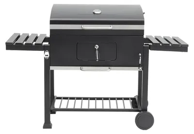 Produktbild von Livingandhome Tragbarer Holzkohlegrill mit Seitenablagen für unterwegs