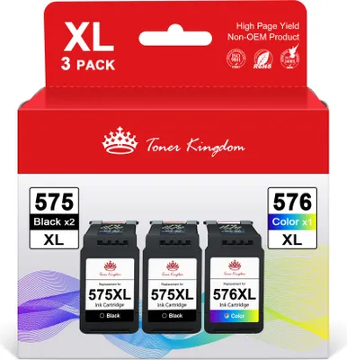 Produktbild von 3er Patronen für Canon 575 576 PG-575 XL CL-576 XL Pixma TS3750i TS3751i 3551i TR4750i TR4751i Pixma TR4750i TR4751i TS3550i TS3551i