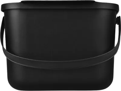 Immagine prodotto di Cestino per rifiuti organici, contenitore per compost, capacità 6 litri, nero, Mini Bini