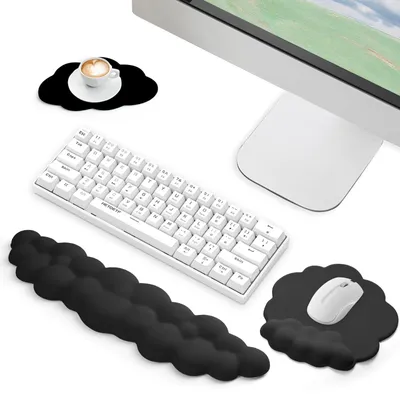 Zdjęcie produktu dla Ergonomiczna podkładka pod nadgarstki do klawiatury i myszy, wykonana z pianki memory
