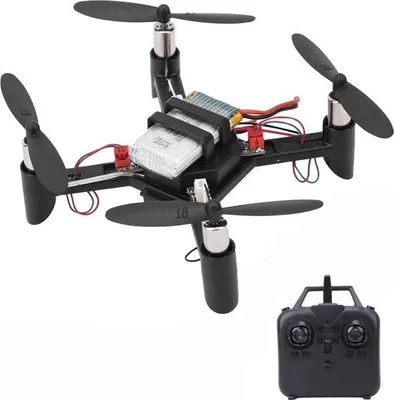 Zdjęcie produktu dla Zestaw plastikowego quadkoptera z pilotem – mini-robot dla dzieci