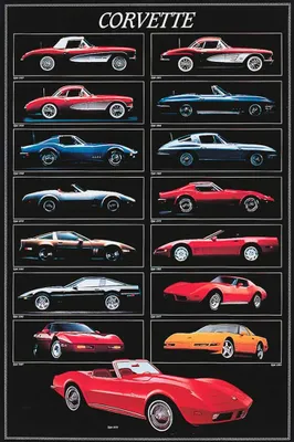 Obrázek produktu pro Corvette - sportovní auto - plakát - velikost 61x91,5 cm