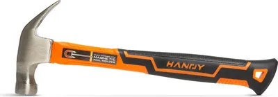 Produktbild von Professioneller Klauenhammer mit magnetischem Nagelhalter und Fiberglasgriff - 470 g - Für Zimmerer-, Dachdecker- und Renovierungsarbeiten [10429D]