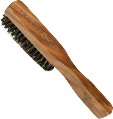Image de Brosse en bois pour la barbe et la moustache, avec manche, pour l'entretien quotidien