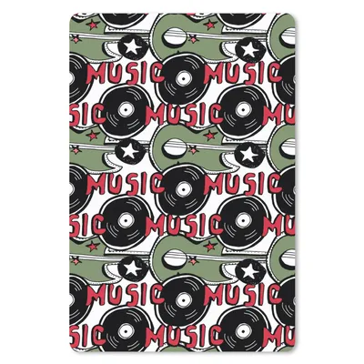 Produktbild von MuchoWow® Mauspad Mousepad Muster - Musik - Vinyl 18x27 cm - Mousepads - Maus Mat - Pad - Mausunterlage