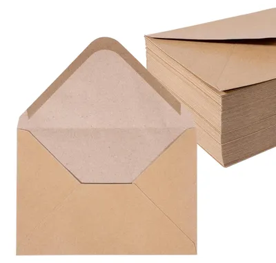 Zdjęcie produktu dla Koperty z papieru kraft, 100 sztuk, gramatura 130 g/m², koperty na listy