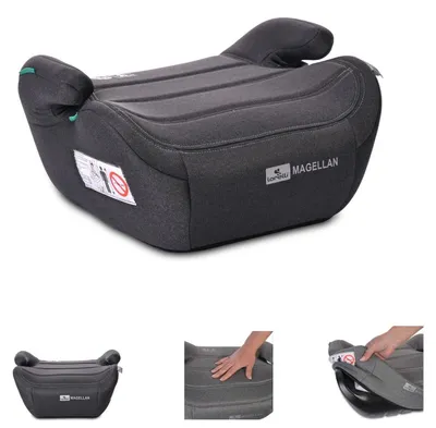 Immagine prodotto di Seggiolino per bambini Lorelli i-Size Magellan (125-150cm) rivestimento lavabile, booster nero