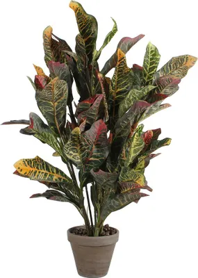 Image de Croton Artificiel Plante D'intérieur Sans Entretien - Mica Decorations