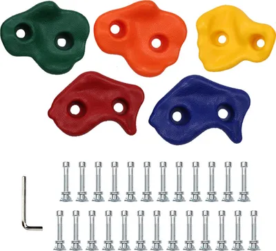 Obrázek produktu pro Fiqops 60X Horolezecké chyty Boulder Wall Outdoor Barevné lezecké kameny Dětské lezecké kameny