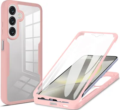 Produktbild von 360° Hülle für Samsung Galaxy A16 / A17, 360 Grad Handyhülle mit Integriertem Displayschutz in Rosa