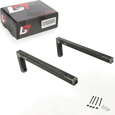 Produktbild von 2x Wandkonsole Waschtischhalterung Regalträger anthrazit 40 cm Winkel