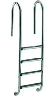 Obrázek produktu pro Přímočarý žebřík 4 schody z nerezové oceli, protiskluzový - FLEXINOX - 87132049