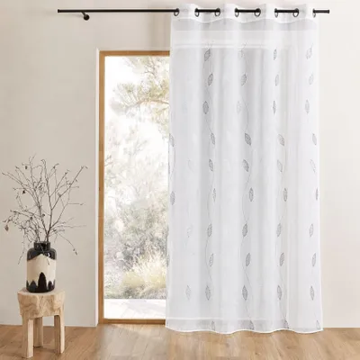 Produktbild von Bestickter Vorhang mit Blattmotiven