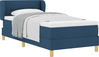 Immagine prodotto di Letto a molle con materasso Blu 100 x 200 cm Tessuto
