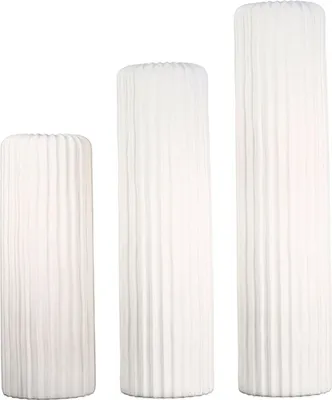 Imagen del producto de Gilde Vase, "Fjord", Keramik, weiß, VE 1, H. 76 cm, D. 19 cm  16055