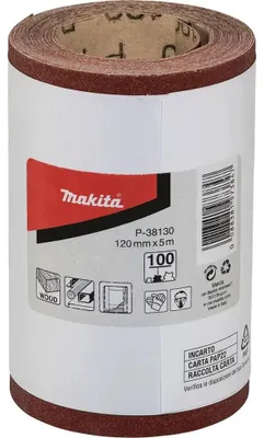 Produktbild von Makita Schleifwalze 120 mm x 5 m – Körnung 100, mittelgrob, Aluminiumoxid