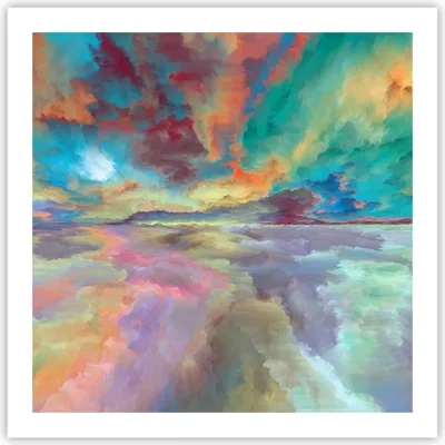 Produktbild von Poster - Poster ohne Rahmen - Abstraktion modern - 60x60 cm - Wand Bild - Wanddeko - Wandbilder - Kunstposter - Wandposter - Bilder - Kunstdruck - Wanddekoration - Wandbild - P2XAC60x60-4027