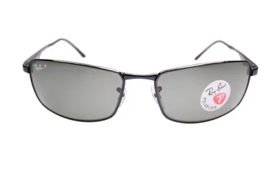 Produktbild von Ray-Ban RB3498, Erwachsener, Uni, Rechteckig, Schwarz, Polarisierte Linse, Metall