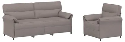 Produktbild von vidaXL Sofa Set 2 stk. Taupe Stoff