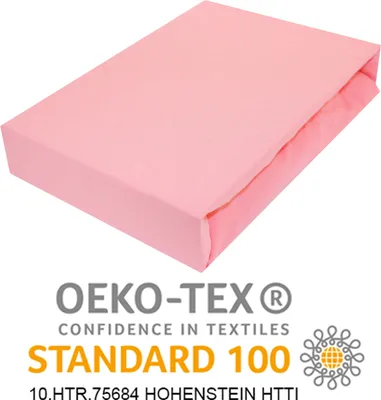 Produktbild von Spannbettlaken Jersey Spannbetttuch 100% BAUMWOLLE Bettlaken Laken 90x160 cm PINK